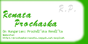 renata prochaska business card